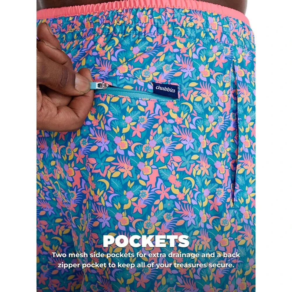 Chubbies Lined Mens Swim Trunks 7 Inch Swim Shorts and Mens Shorts with Elastic